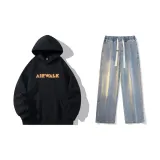 Set (Black Top + Vintage Blue Jeans)  
Комплект (Черный топ + Винтажные синие джинсы)