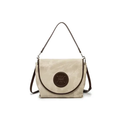 Jacoponnus Сумка через плечо из синтетической кожи большая женская темный кофейный и серо-зеленый