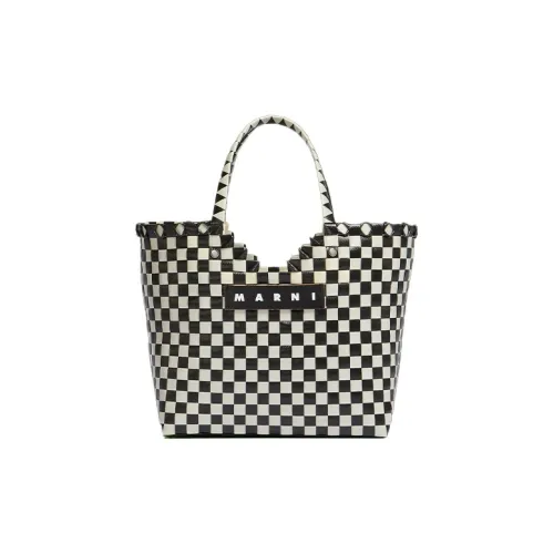 MARNI MARKET Полипропиленовая сумка-тоут сумка для покупок женская сумка черный белый