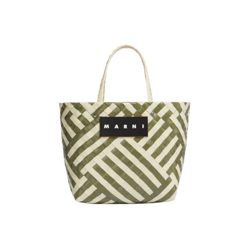 MARNI Полипропиленовая сумка-тоут сумка для покупок мини-сумка женская зеленая белая
