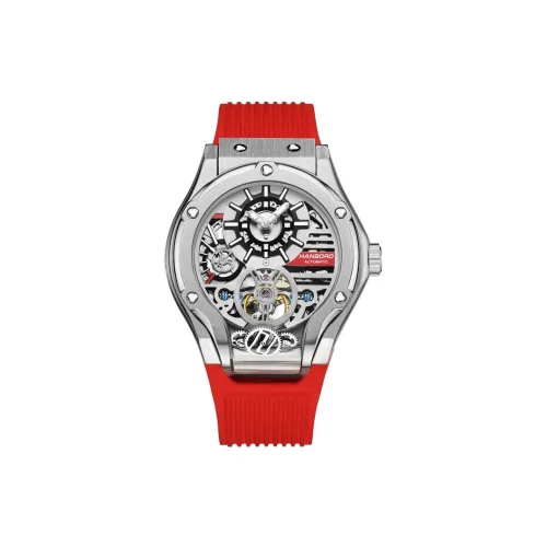 HANBORO Monster Series Автоматический Механический Механизм Часы Мужские Часы Черепный Циферблат HBR995 BR