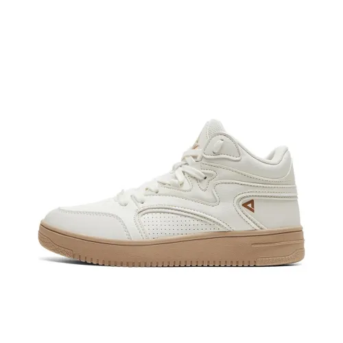 PEAK Термическое Амортизирующее Покрытие Устойчивое к Износу Высокий Топ Скейтборд Кроссовки Женские Экрю