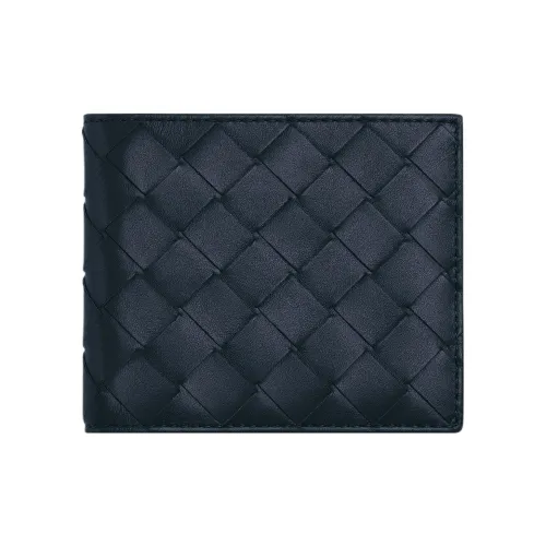 Bottega Veneta Коровья кожа Держатель для карт кошелек Маленький Мужской Темно-синий