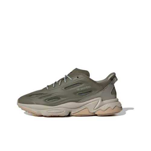 Adidas Originals Ozweego Износостойкий и Легкий Низкий Топ Кроссовки с Толстой Подошвой Унисекс Зеленый
