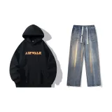 Set (Black Top + Nostalgic Blue Jeans)  
Комплект (Черный топ + Ностальгические синие джинсы)