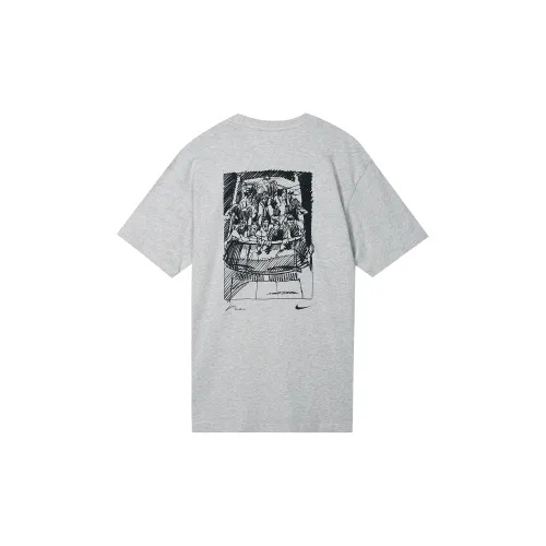 Nike Светло-серые Мужские T-рубашки