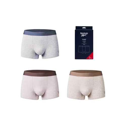 Reebok Boxers Мужской Gift Box Set 3 Pack Мягкий Mist Абрикос Светлый Фотиния Серый Mist Розовый