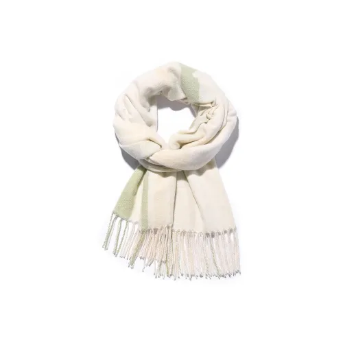 Clect Полиэстер Трикотаж Шарфы Женские Белые