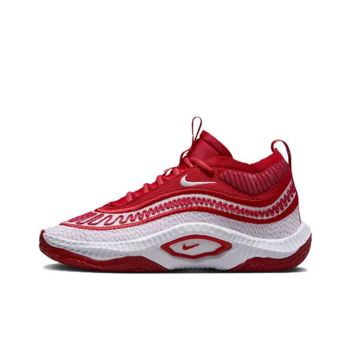 Nike Cosmic Unity 3 Устойчивые к истиранию Низкие Баскетбольные Кроссовки Унисекс Красный