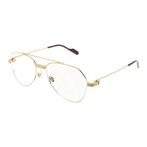 Cartier Титан Aviator Оправы для очков Мужские Золотые