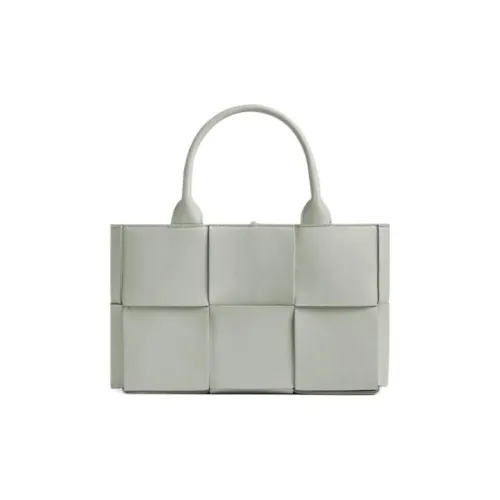 Bottega Veneta Arco Lambskin Tote Bag Shopping Bag Mini Women's Agate Gray