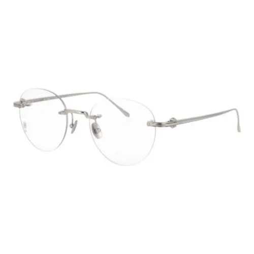 Cartier Титан Нерегулярная форма Оправы для очков Мужской Серебряный