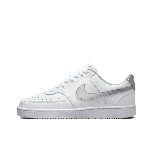 nike Court Vision 1 Low Next Nature Low Топ Кроссовки для скейтбординга Женские Белые Серебряные