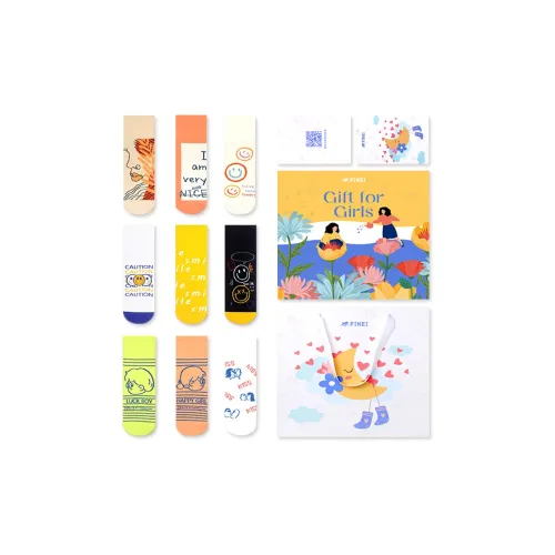 FINEI [smiley DAYS]9 Пачка Женские носки Подарочные коробки