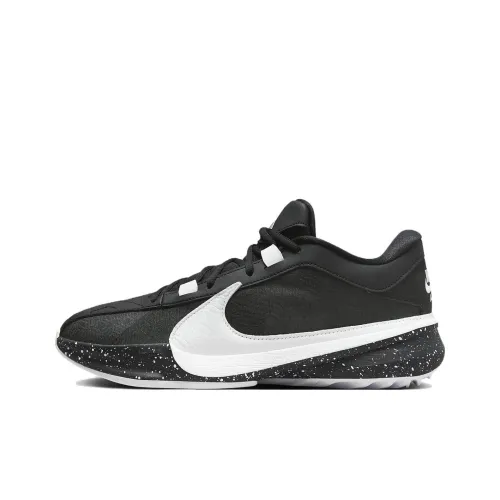 Nike Freak 5 Low Топ Баскетбольные кроссовки Мужской Черный белый Азиатская версия