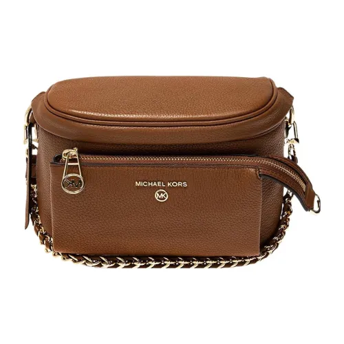 MICHAEL KORS Slater Litchi Grain Leather Crossbody Bag Shoulder Bag Medium Women's Brown
