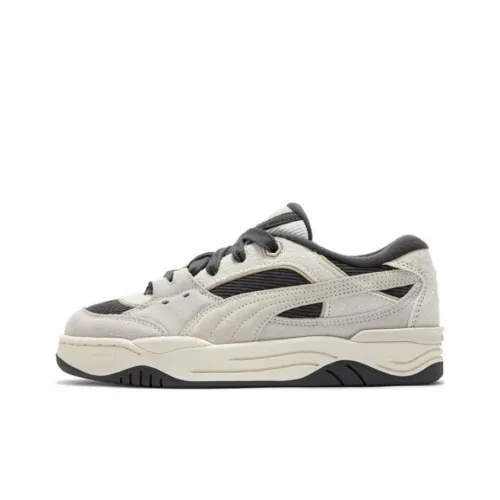 PUMA 180 Leather Повседневный Дышащий Низкий Топ Кэжуал Унисекс Серый Черный