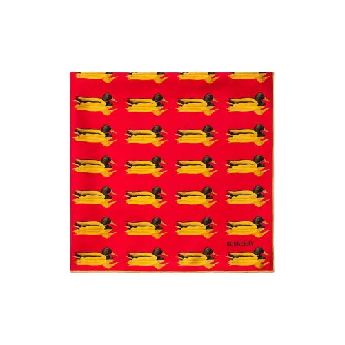 Шелковые шарфы Burberry Женские Красные