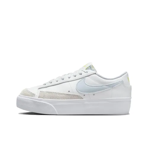 Nike Blazer Платформа Устойчивая к истиранию Низкий Топ Скейтборд Кроссовки Женские Белые