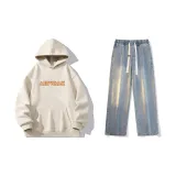 Set (Apricot Top + Vintage Blue Jeans)  
Комплект (Абрикосовый топ + Винтажные синие джинсы)