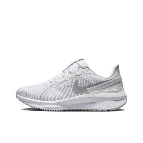 Nike Zoom Structure 25 Устойчивые к истиранию Низкие Беговые кроссовки Женские Белые