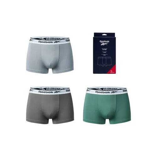 Reebok Боксеры Мужские 3 упаковки Темно-серый Светло-серый Павлиний синий
