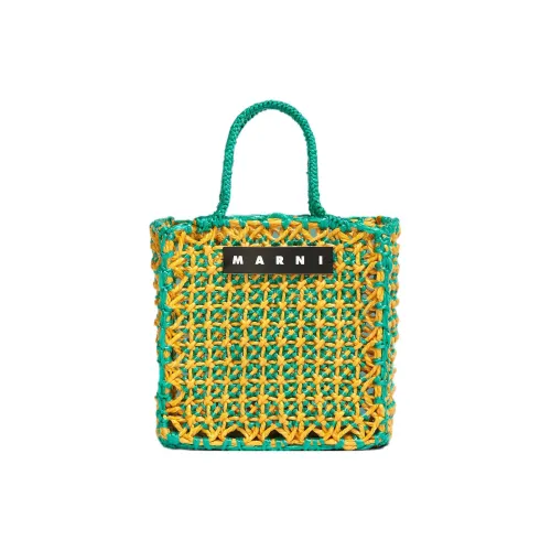 MARNI Полипропиленовая сумка маленькая женская зеленая желтая