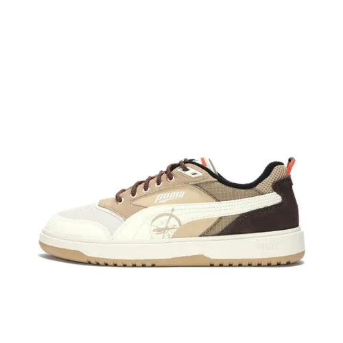 PUMA Дышащий и Легкий Низкий Топ Casual Унисекс Белый Коричневый