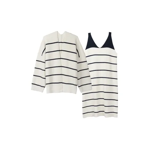 IIZZINI Черно-белые полосы, люксовый стиль, полубархат, 2 шт. комплект одежды, женские пижамные комплекты