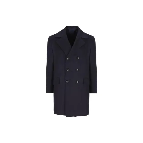 KITON Синий Мужской Пальто