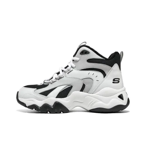 Skechers DLITES Износостойкие Высокие Топы Кэжуал Женские Белые Черные