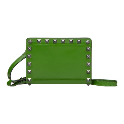 Valentino Rockstud Кошелек из коровьей кожи Мужской Зеленый