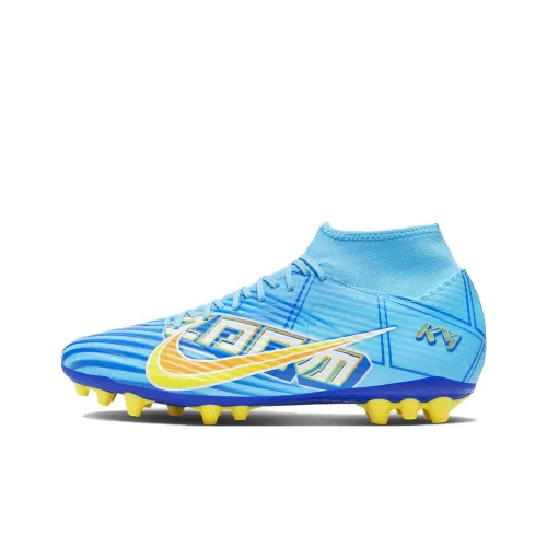 Nike Mercurial Superfly 9 AG Искусственная трава Противоскользящие Устойчивые к истиранию Футбольные бутсы Унисекс Синий