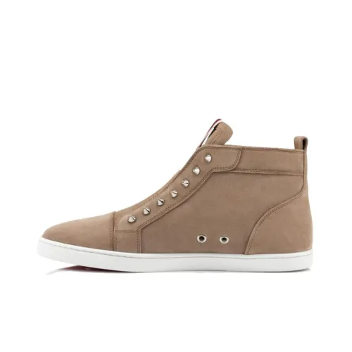 Christian Louboutin Скейтборд Кроссовки Высокие Коричневые Мужские