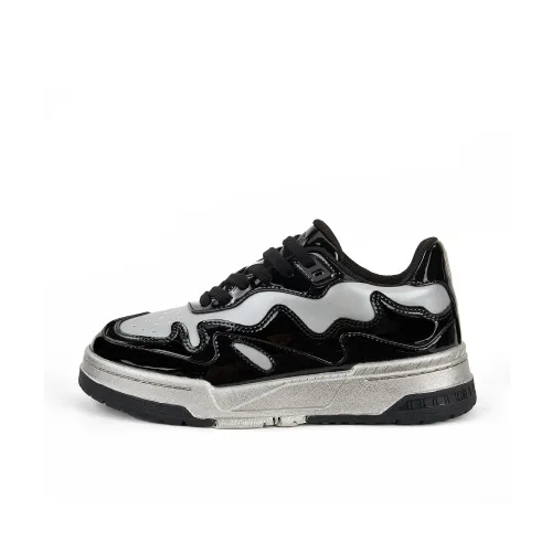 PAUZE Пламя Slip-resistant Abrasion-resistant Low Top Скейтборд Кроссовки Unisex Черный