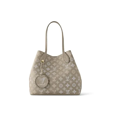 LOUIS VUITTON Blossom Engraved Perforated Коровья кожа Сумка через плечо Сумка среднего размера Женская Серый