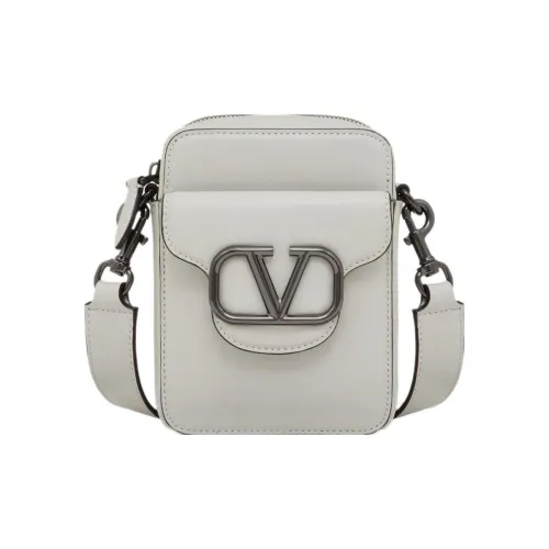Valentino Телячья кожа Сумка через плечо Стандартная Мужская Серый