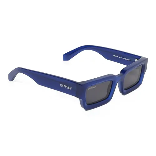 OFF Белый Ацетат Нерегулярная форма Солнцезащитные очки Унисекс Синий