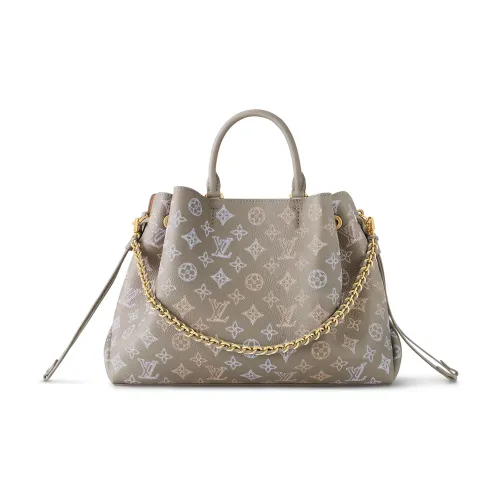 LOUIS VUITTON Bella Engraved Perforated Корова Кожа Тоут Сумка Сумка для покупок Сумка Женская Серый