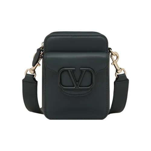 Valentino Телячья кожа Сумка через плечо Мини Женская Темно-зеленая