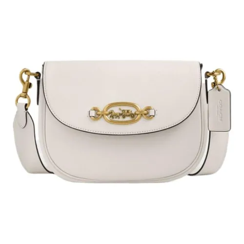 COACH Harley Glove кожа седло сумка сумка через плечо маленькая женская белая