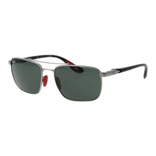 RayBan Steel Aviator Солнцезащитные очки Мужские Серебряные