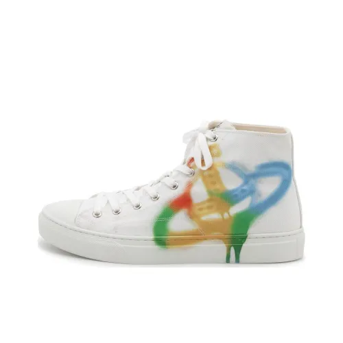 Vivienne Westwood Canvas Shoes High Top White Men's