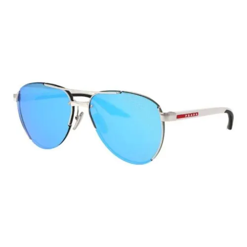 PRADA Ацетат Aviator Солнцезащитные очки Унисекс Серебряный