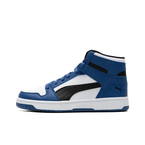 PUMA Rebound Layup Амортизация Износостойкие Высокие Кроссовки для скейтбординга Унисекс Сине-белые