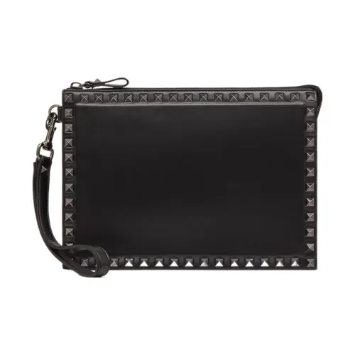 Valentino Rockstud Телячья кожа Клатч Стандартный Мужской Черный
