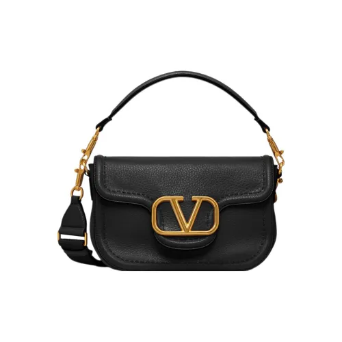 Valentino Garavani Мягкий с рельефом Телячья кожа Портативная Сумка через плечо Сумка на плечо Стандартная Женская Черная