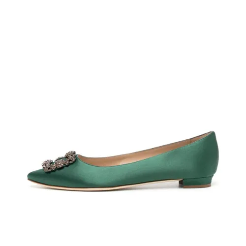 MANOLO BLAHNIK Hangisi Женские повседневные туфли Зеленый Женские
