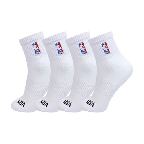 NBA Носки Crew Унисекс 4 упаковки белый черный серый
