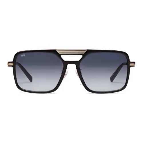 MCM Металлический Ацетат Aviator Солнцезащитные очки Женские Черные